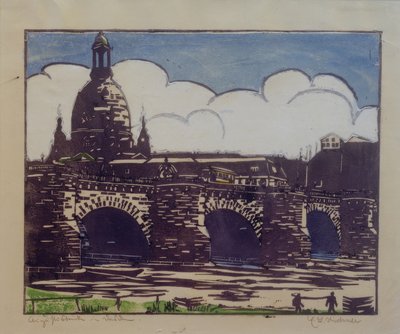 Ponte Augusto con Frauenkirche da Ernst Ludwig Kirchner
